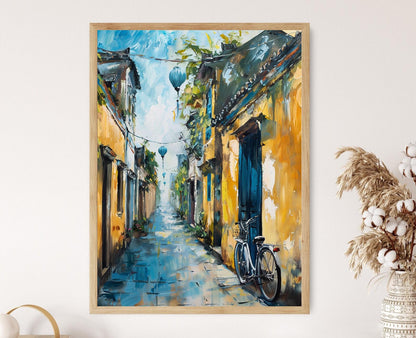 Affiche Scène de Rue à Hoi An – Tableau Original pour une Décoration Élégante