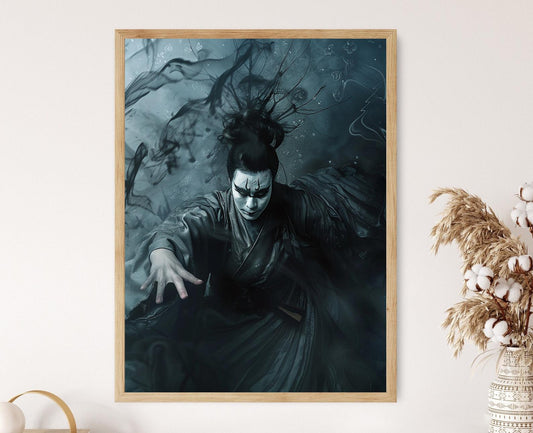 Affiche Théâtre Kabuki – Peinture Japonaise Élégante pour Collectionneurs