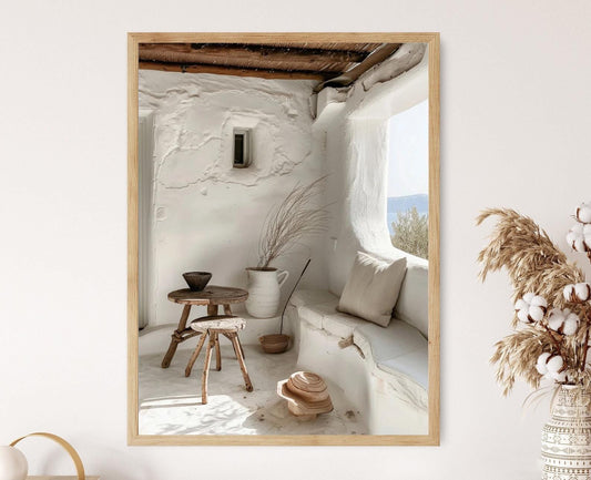 Affiche côtière de Rhodes – Poster photo de voyage en Grèce