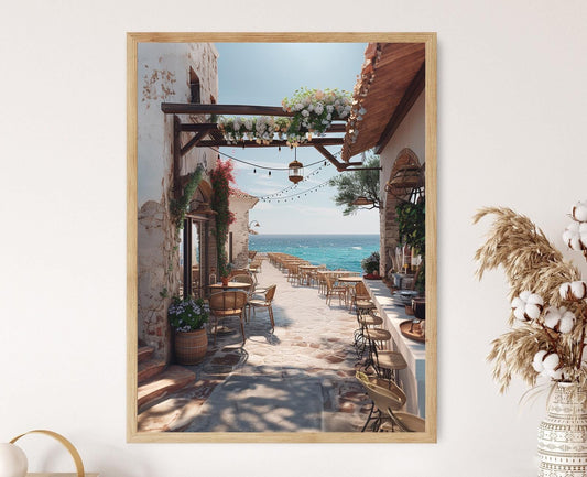 Affiche Plage de Rhodes – Tirage photo paysage côtier