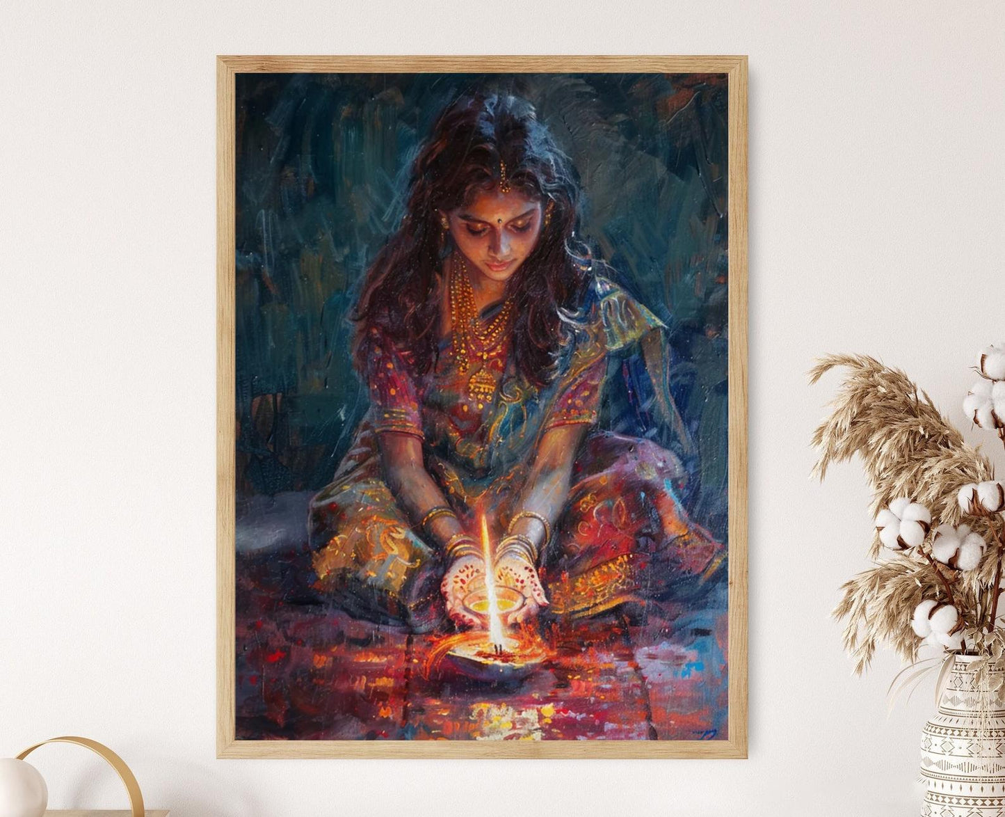 Affiche Diwali Joyeuse – Poster Art Festif pour Décoration Maison