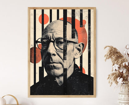 Affiche Freud – Poster Portrait, Père de la Psychanalyse, Déco Murale