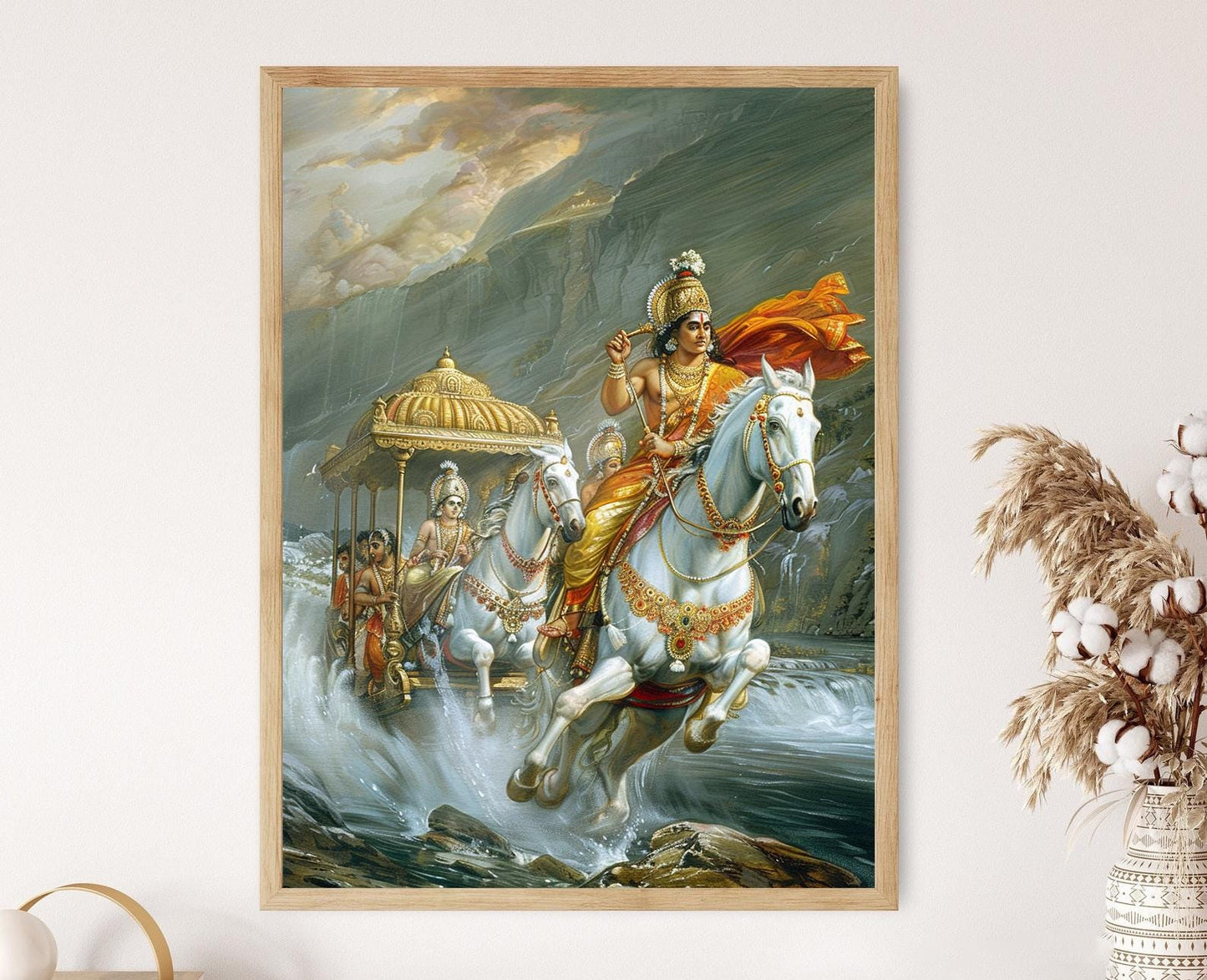 Affiche Bhagavad Gita – Illustration Religieuse Détail, Décor Spirituel