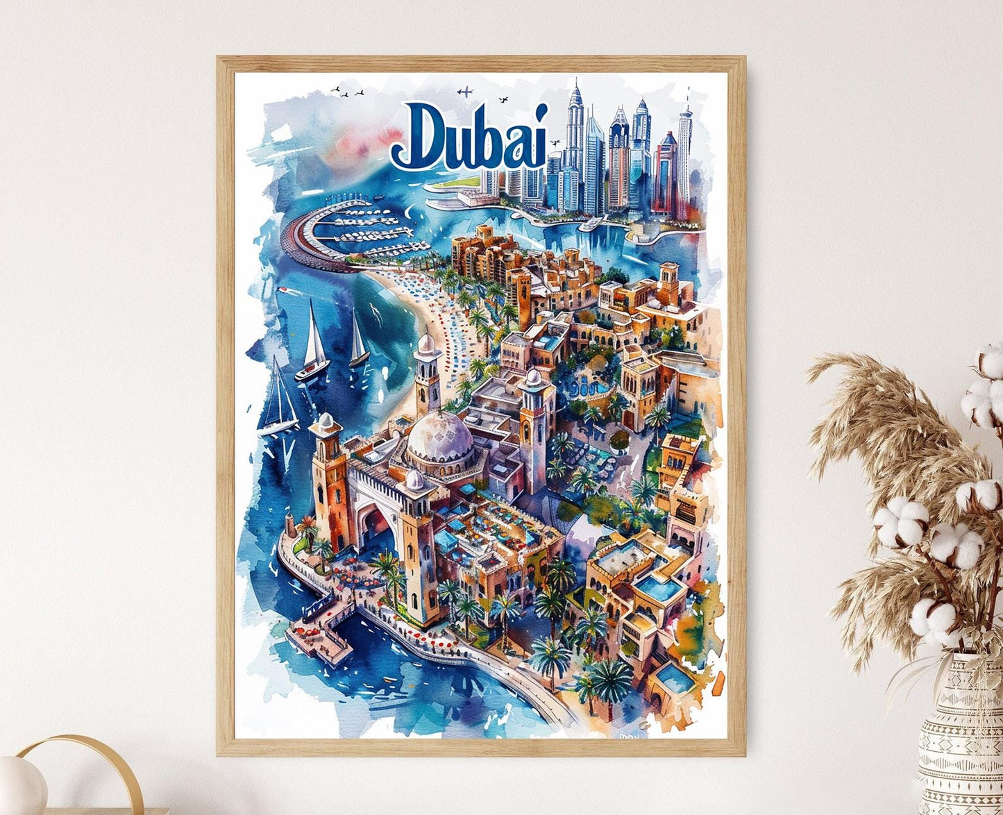 Affiche Dubai – Impression Moderne pour Décoration de Bureau