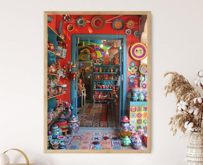 Affiche San Telmo – Impression artistique colorée de la ville pour déco intérieure