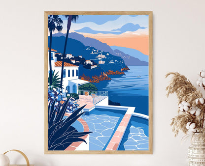 Affiche Côte d'Azur – Poster Art Méditerranéenne Élégante