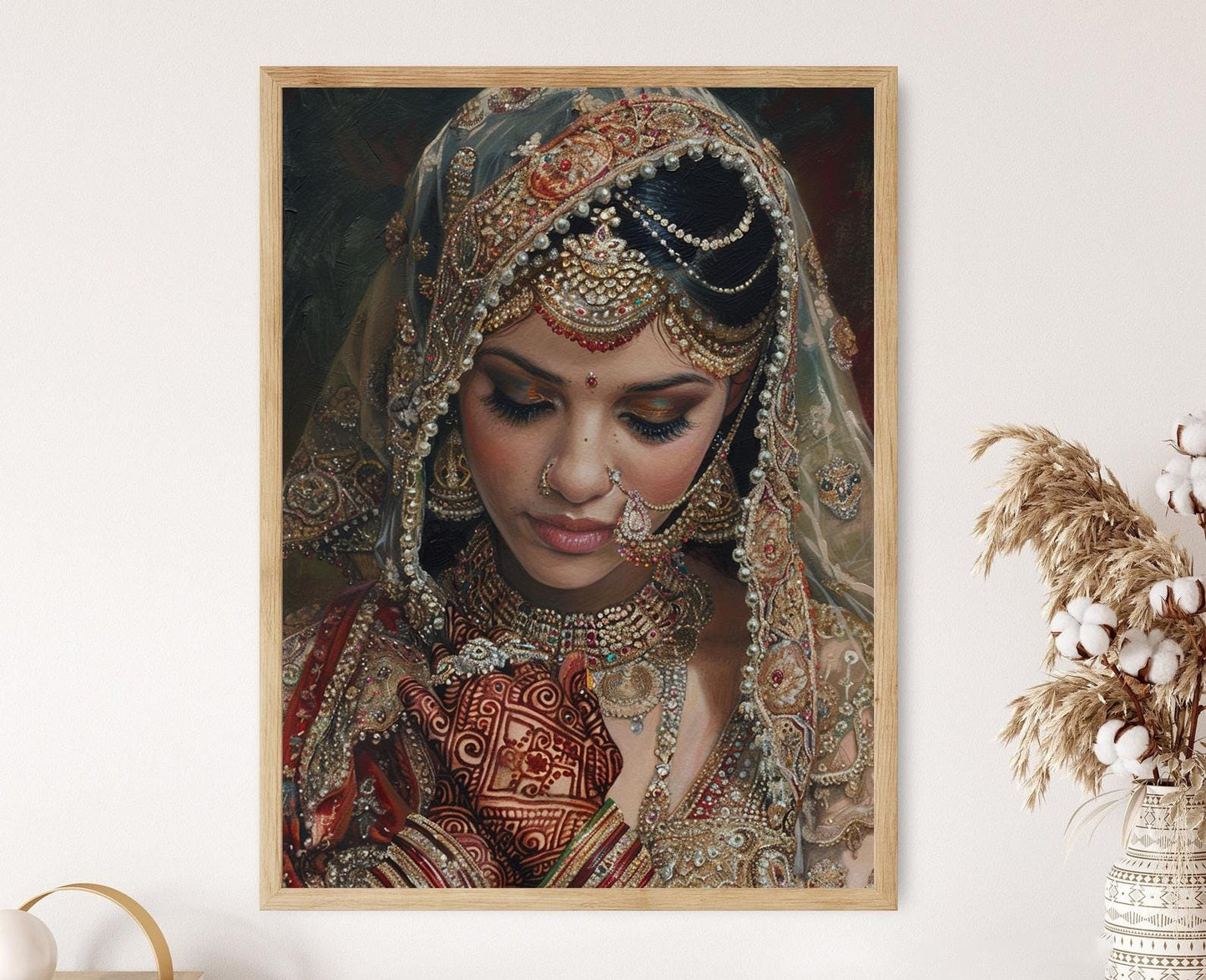 Affiche de Mariée Indienne – Art Culturel du Costume Traditionnel