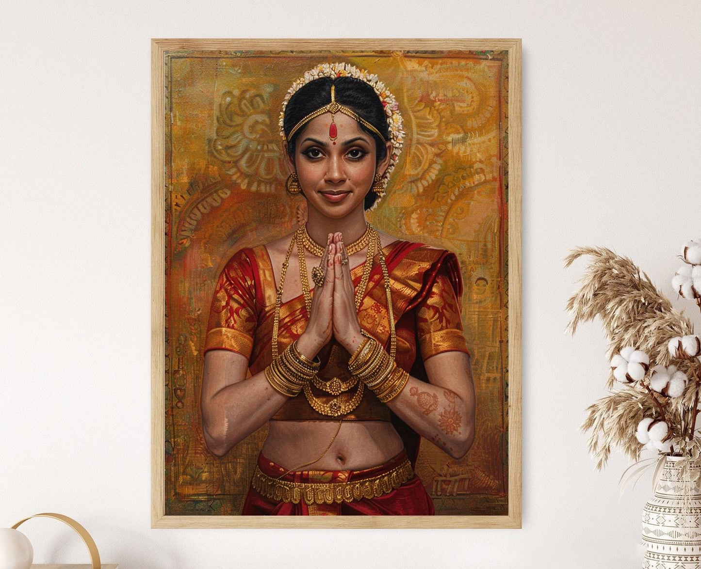 Affiche Danseuse Bharatanatyam Élégante – Poster Art Culture Indienne