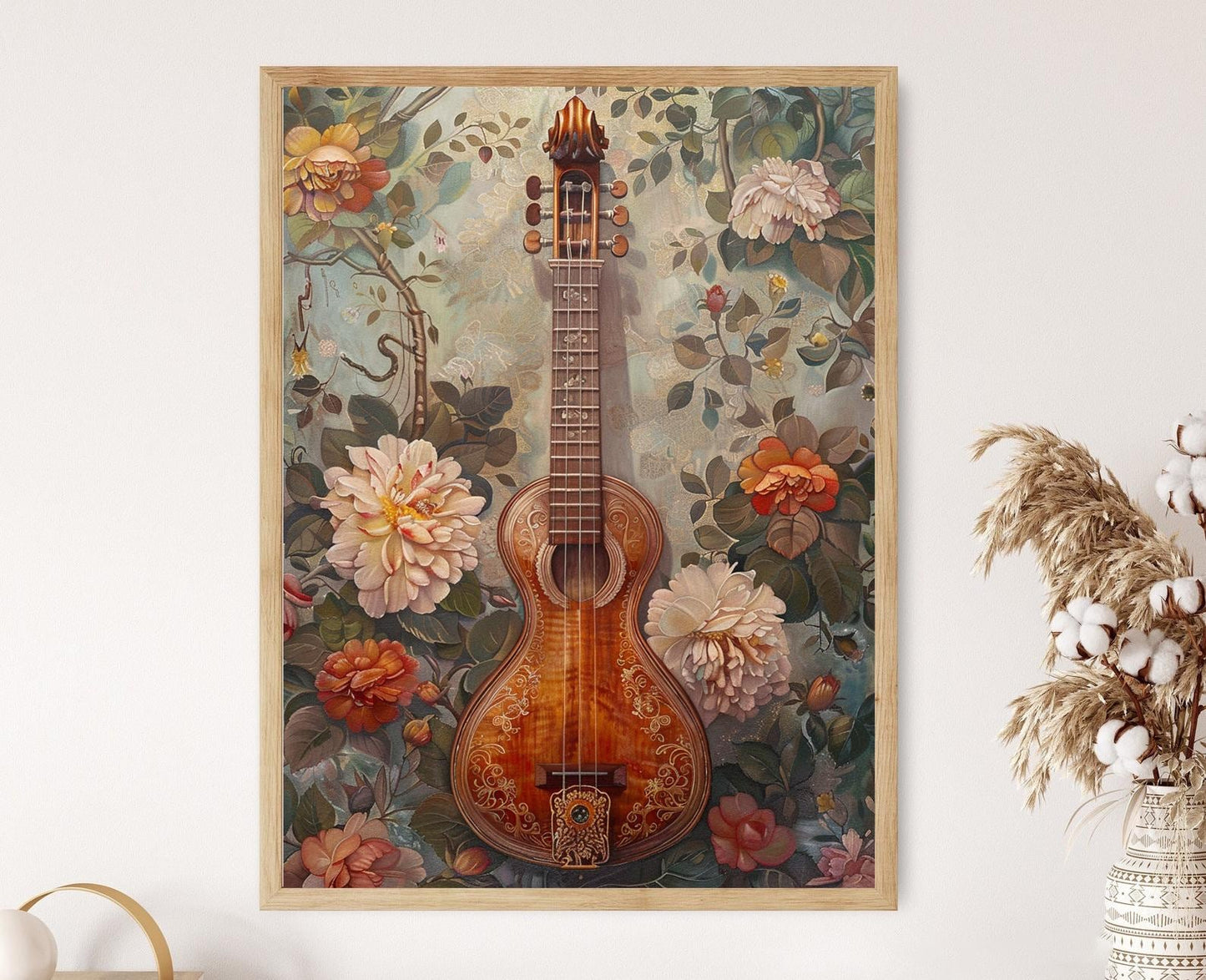 Affiche Sarangi Élégante – Poster Art de l'Instrument Musical Indien