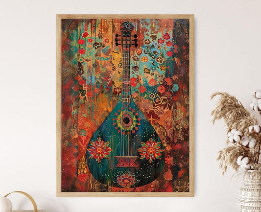 Affiche Jaltarang – Poster Art du Jaltarang avec motifs décoratifs