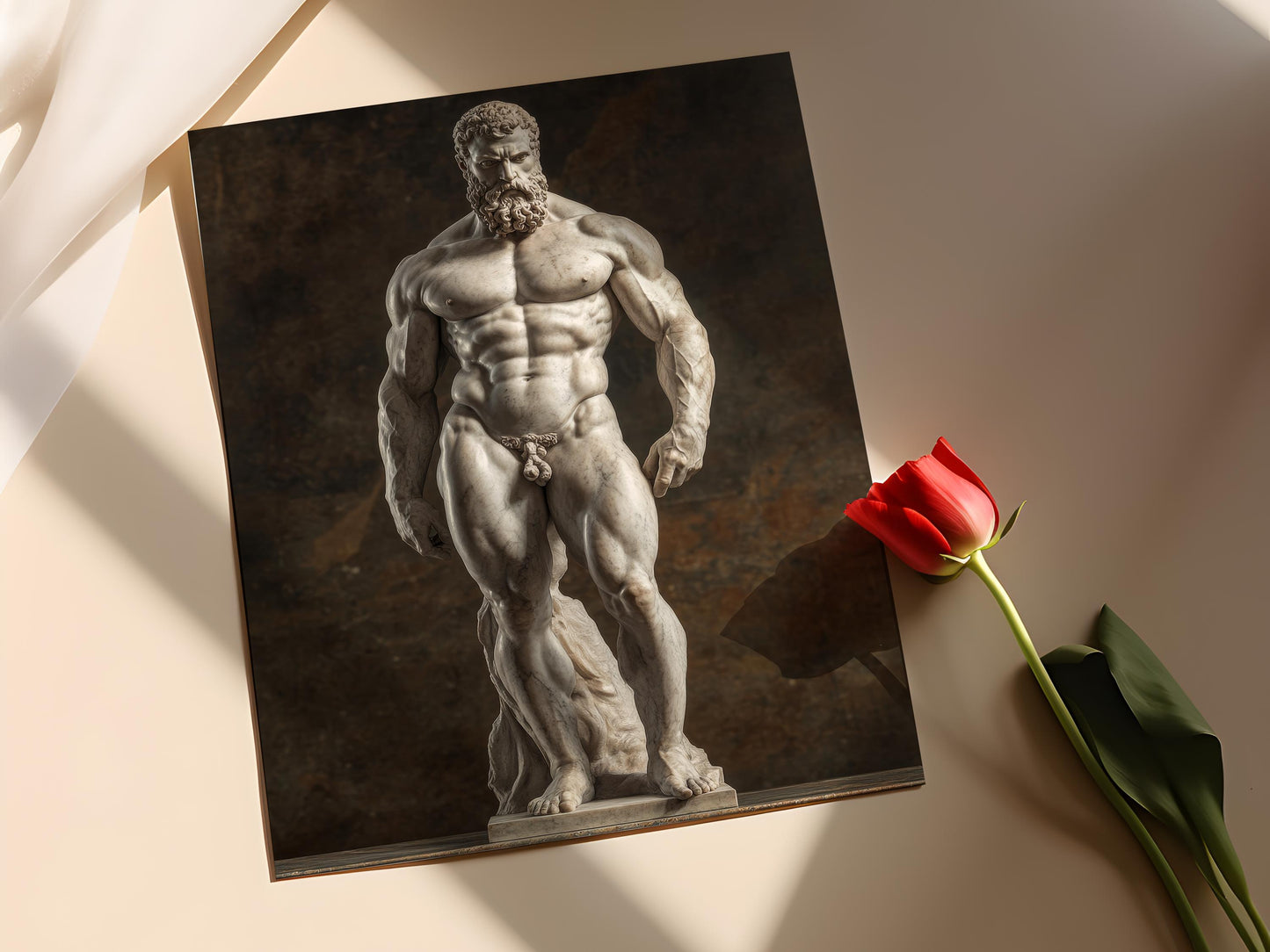 Affiche Héraclès Farnèse – Poster Art Hellenistique, Figure Puissante