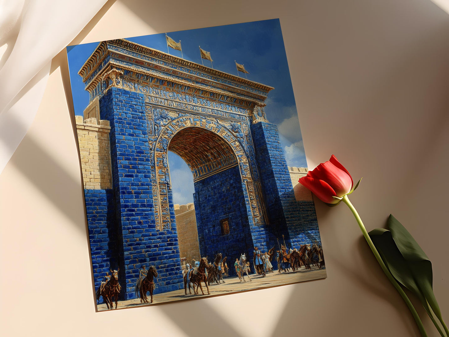 Affiche Reliefs Babyloniens – Poster Porte d'Ishtar et Créatures Mythiques