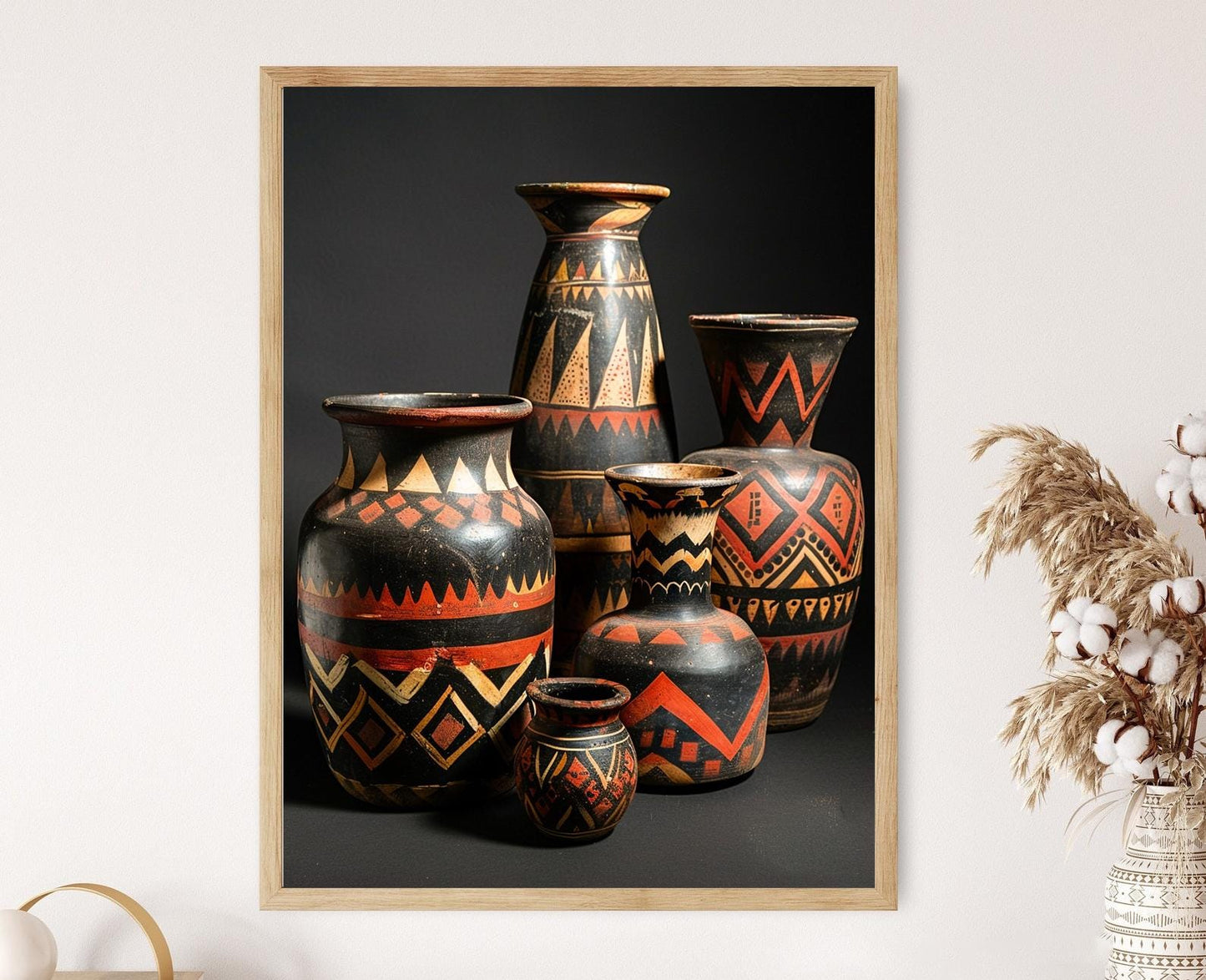 Affiche Marajoara – Poster d'art en céramique amazonienne détaillée