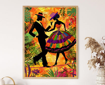 Affiche Danse Afro-Brésilienne – Art mural ethnique audacieux, cadeau culturel