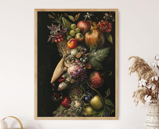 Affiche Arcimboldo – Impression Surréaliste de Fruits pour Décor Artiste
