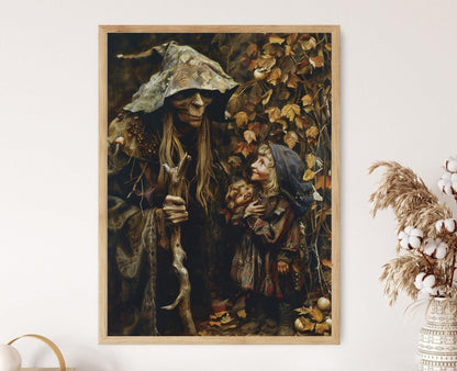 Affiche Baba Yaga – Art Slave, Scène de Folklore Enchantée