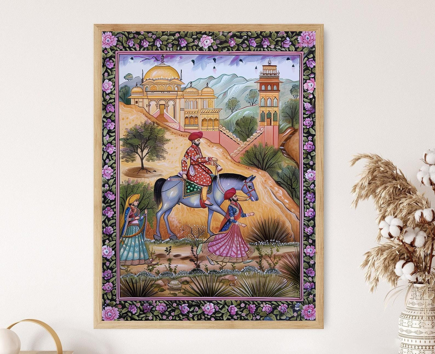 Affiche Scène Colorée du Rajasthan – Poster Décor Enchantant en Toile
