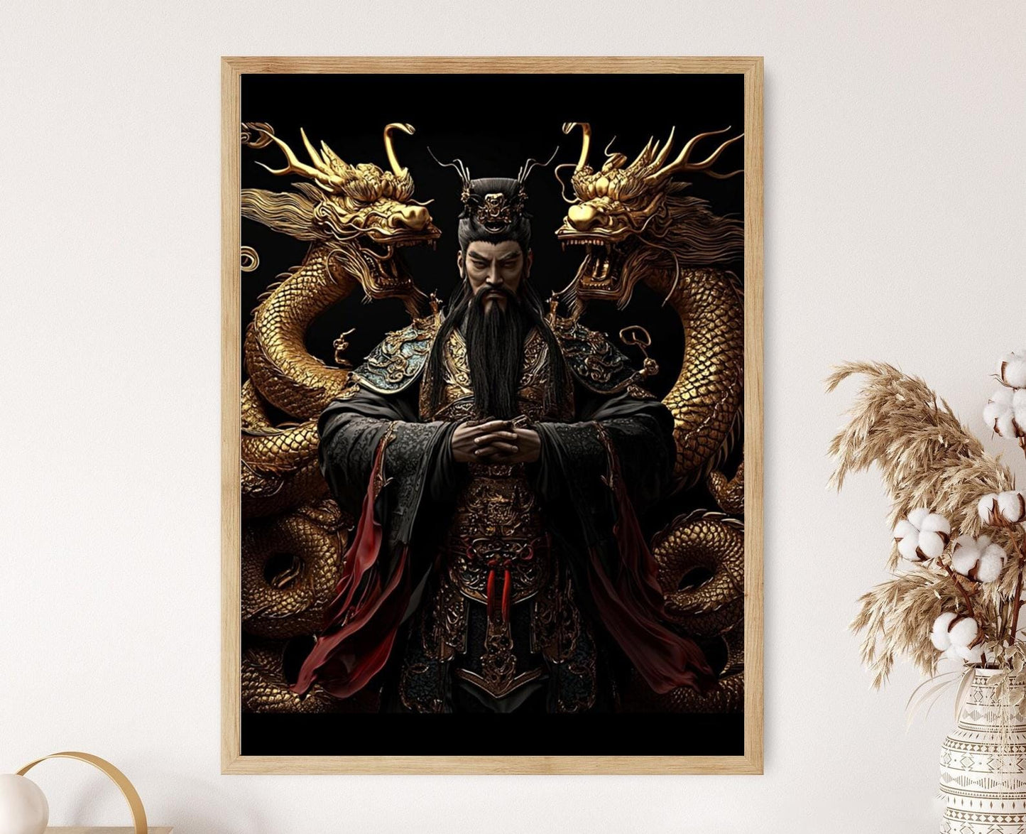 Affiche Guerrier Impérial Guan Yu – Illustration Mythologie Chinoise