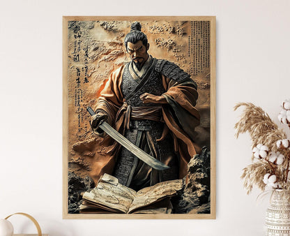 Affiche Guerrier Chinois – Poster Art Print Époque Printemps-Automne