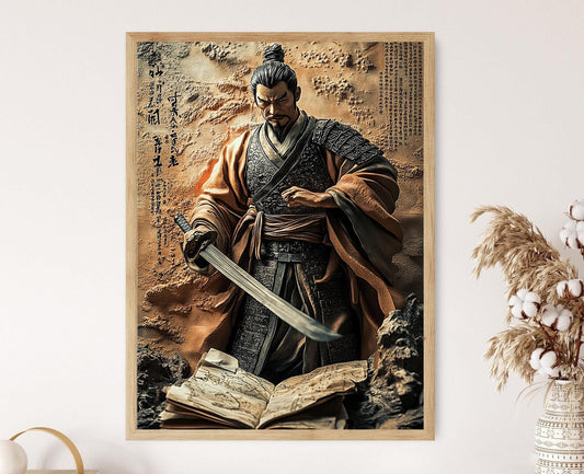 Affiche Guerrier Chinois – Poster Art Print Époque Printemps-Automne