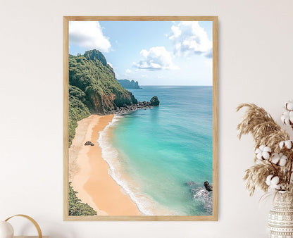 Affiche Baía do Sancho – Poster Plage de Sable Doré et Falaises Imposantes