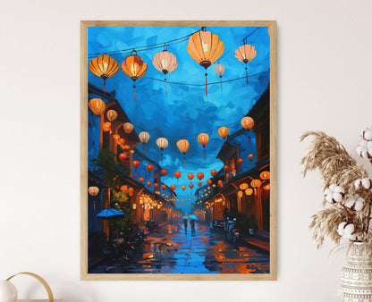 Affiche Festival des Lanternes – Peinture Éclairante de Hoi An