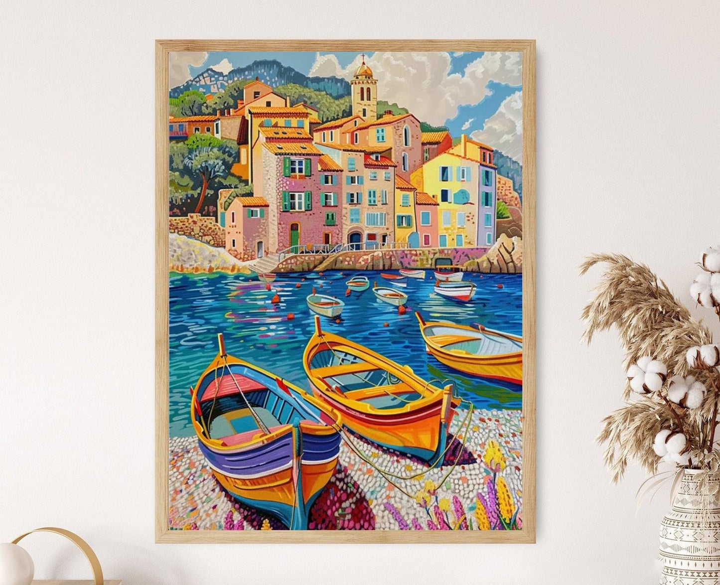 Affiche Pointillisme Inspirée de Paul Signac – Art Mural Vibrant et Unique