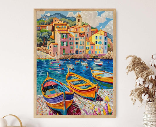 Affiche Pointillisme Inspirée de Paul Signac – Art Mural Vibrant et Unique