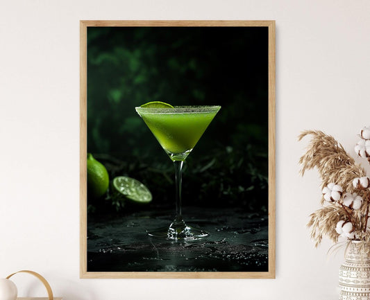 Affiche Cocktail – Imprimé moderne de chariot à bar pour vos soirées