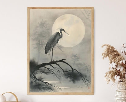 Affiche Oeuvre d'Ohara – Poster Art d'oiseau, Scène Naurale Japonaise