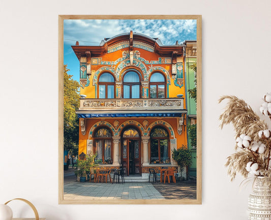 Affiche Art Nouveau Subotica – Poster Façades Colorées de Serbie