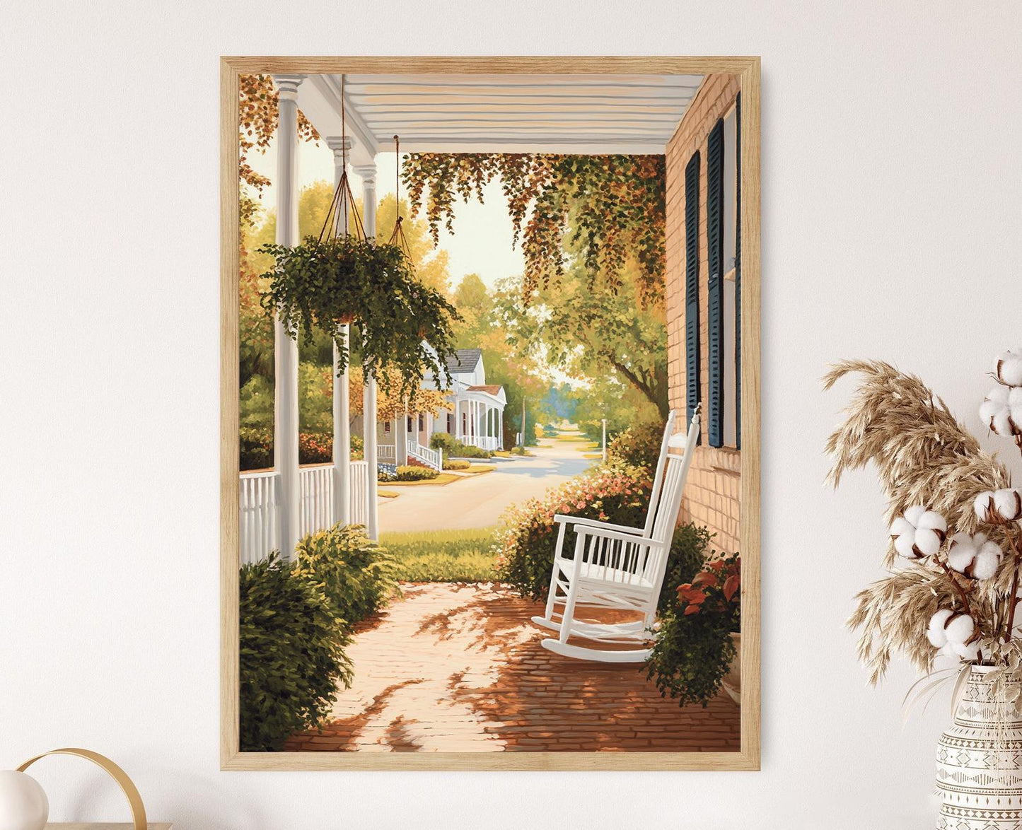 Affiche Scène de Porche Montgomery – Poster Décor de Vie du Sud