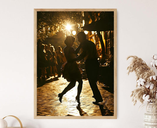 Affiche Danseurs de Tango – Poster Art Murale Milonga Éclatante