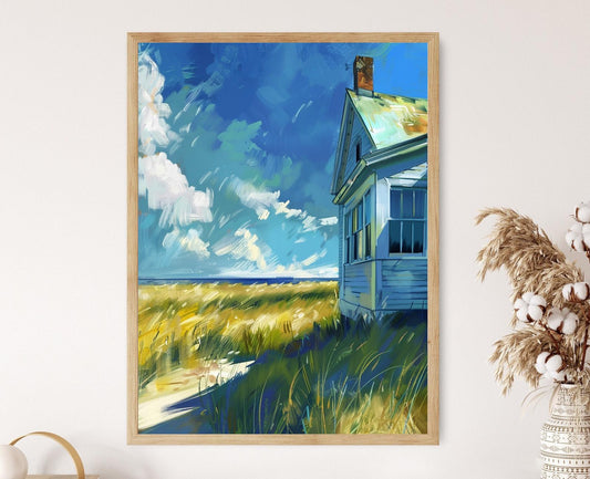 Affiche Paysage Inspirée par Edward Hopper – Impression Classique Réaliste