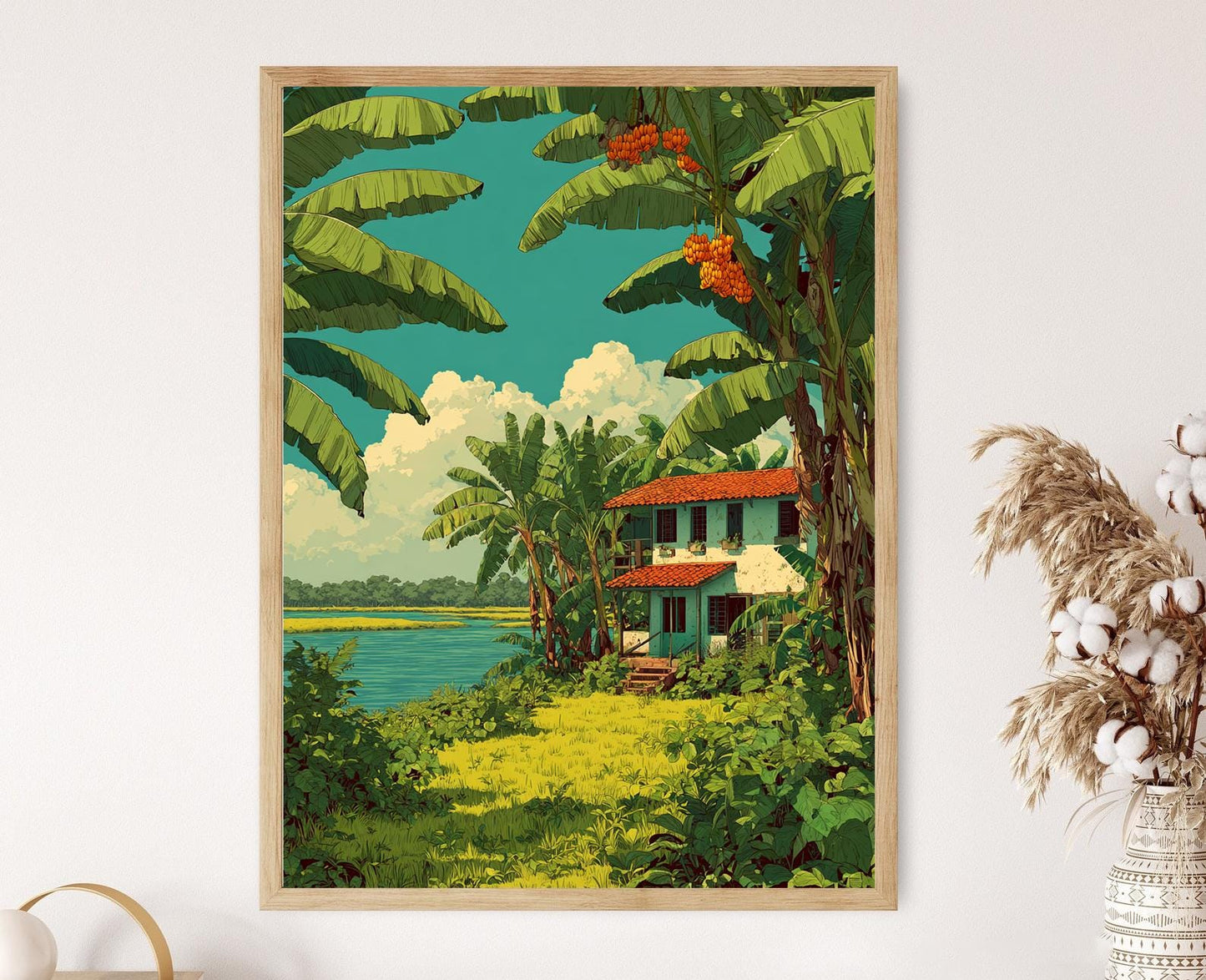 Affiche Pucallpa - Poster Art de la Ferme de Platanes Péruvienne