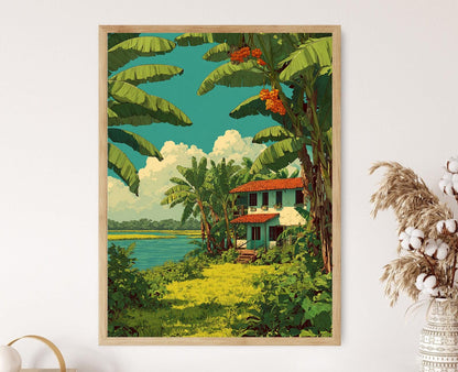 Affiche Pucallpa - Poster Art de la Ferme de Platanes Péruvienne