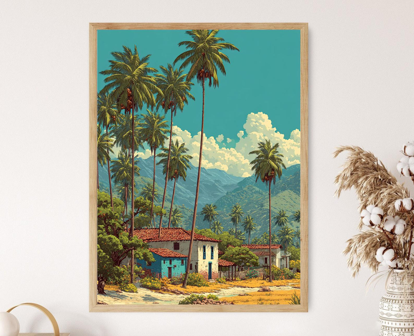 Affiche Coco de San Salvador – Poster Palmier Tropical d'El Salvador
