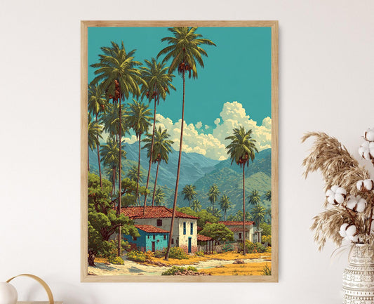Affiche Coco de San Salvador – Poster Palmier Tropical d'El Salvador