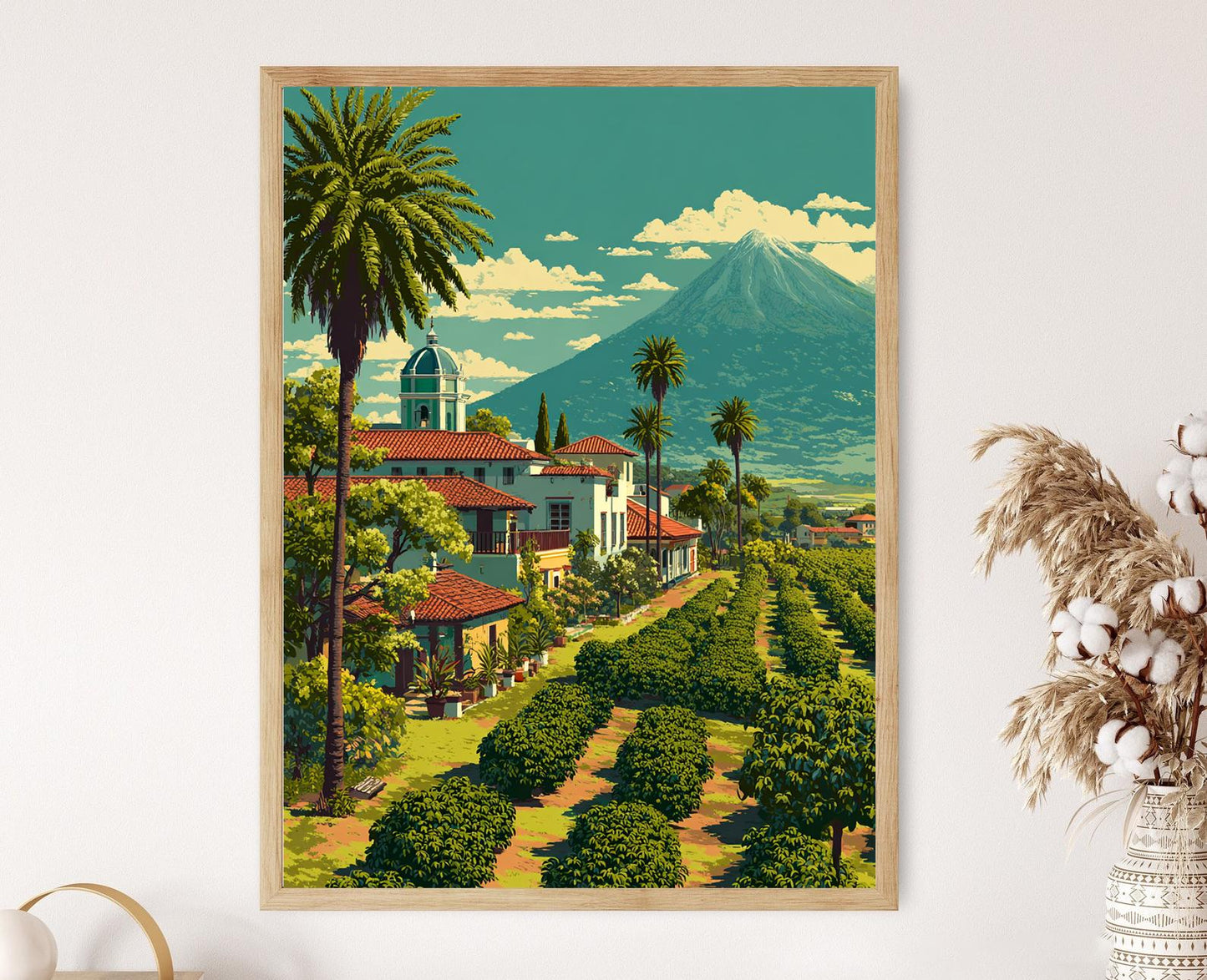 Affiche Verger d'Avocats à Antigua – Poster Art de Ferme Fruits du Guatemala