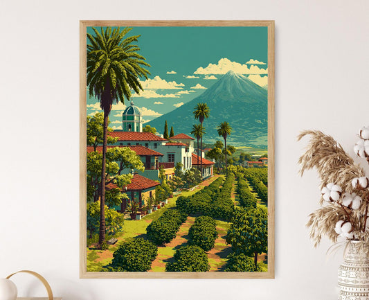 Affiche Verger d'Avocats à Antigua – Poster Art de Ferme Fruits du Guatemala