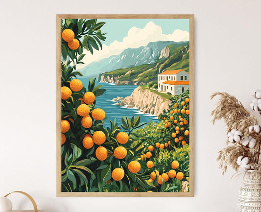 Affiche Verger de Nèfles – Poster Art de Maison Côtière Israélienne