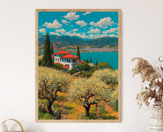 Affiche Verger d'Abricots de Beyrouth – Art Print de Villa Libanaise