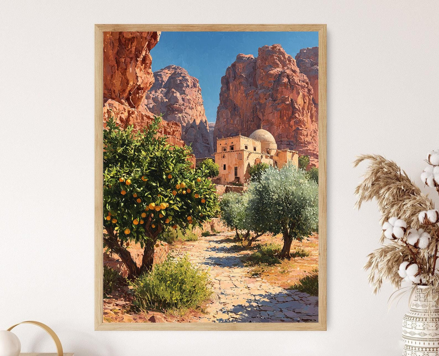 Affiche Al-Ula – Poster Art de Ferme de Boue Saoudienne