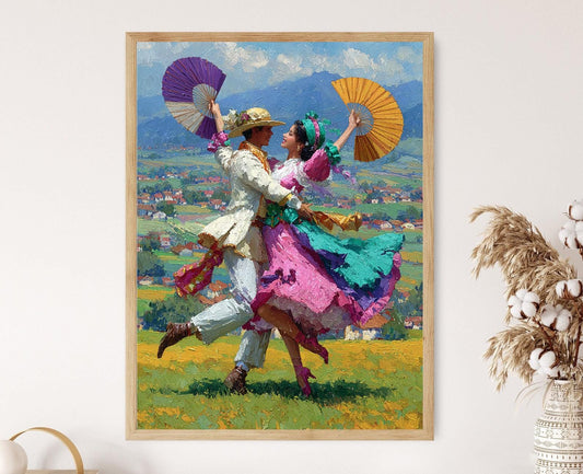 Affiche de danse folklorique El Güegüense – Art des danseurs nicaraguayens