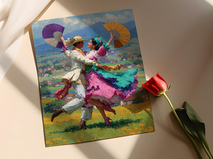 Affiche de danse folklorique El Güegüense – Art des danseurs nicaraguayens