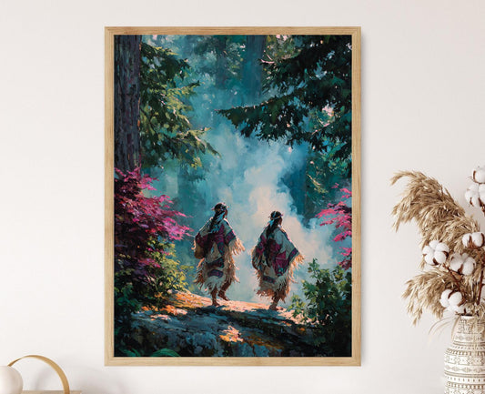 Affiche Danse Cérémonielle des Femmes Haida – Art Régalia Indigène