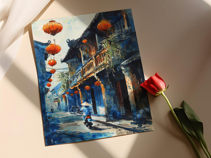 Affiche Hoi An – Poster Charme Ancien inspiré de l'architecture historique