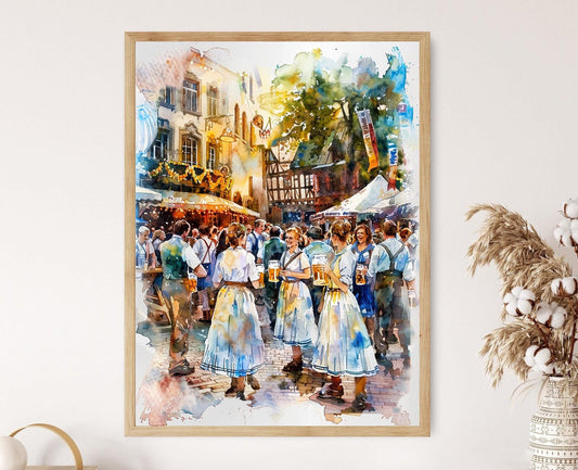 Affiche Oktoberfest – Poster Art de la Fête de la Bière à Munich