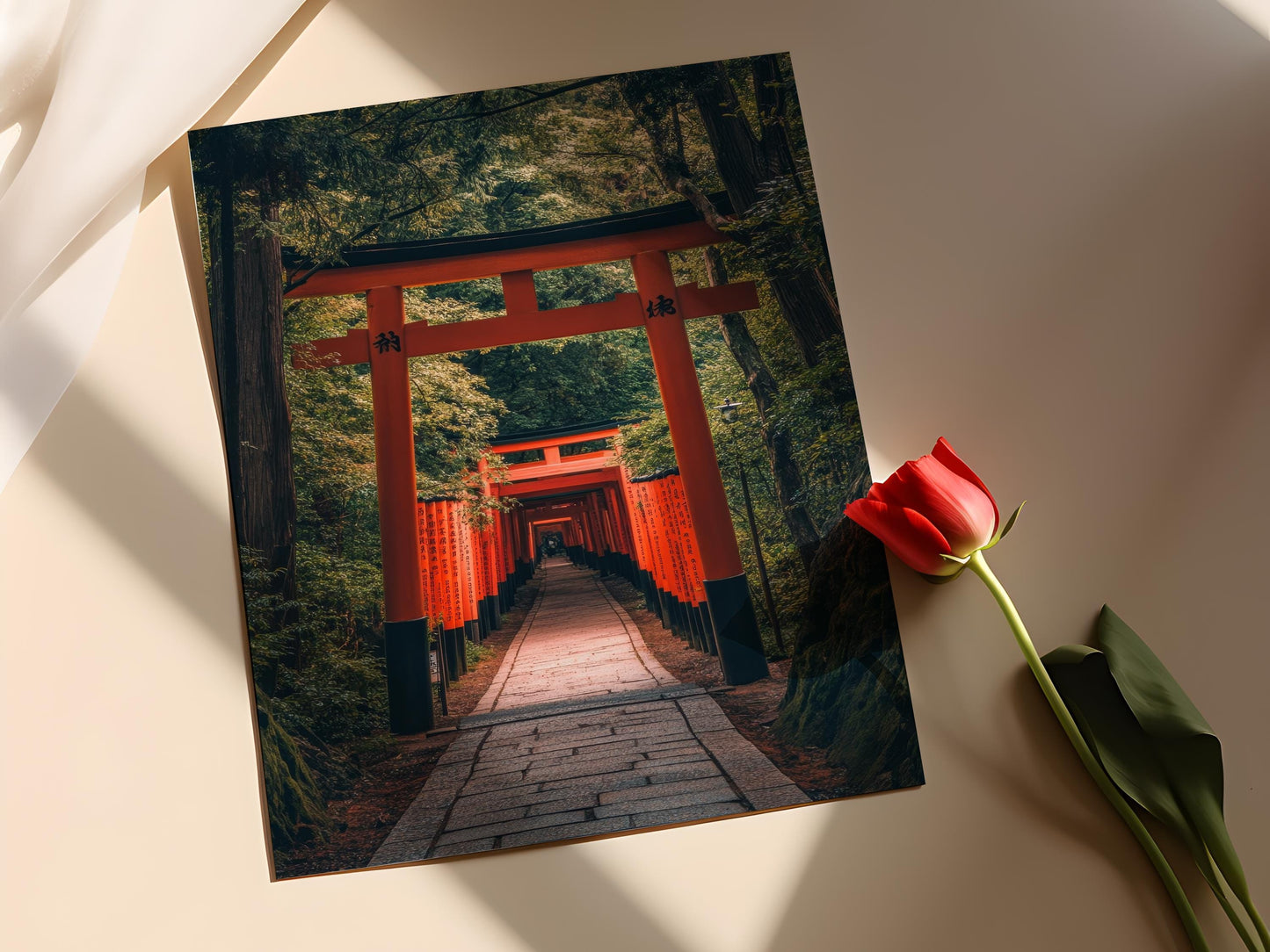 Affiche Fushimi Inari – Poster Art Japonais, Portes Torii Rouges