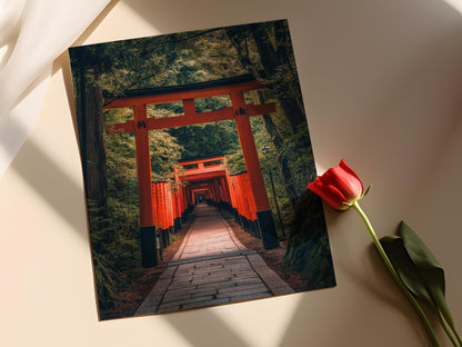Affiche Fushimi Inari – Poster Art Japonais, Portes Torii Rouges